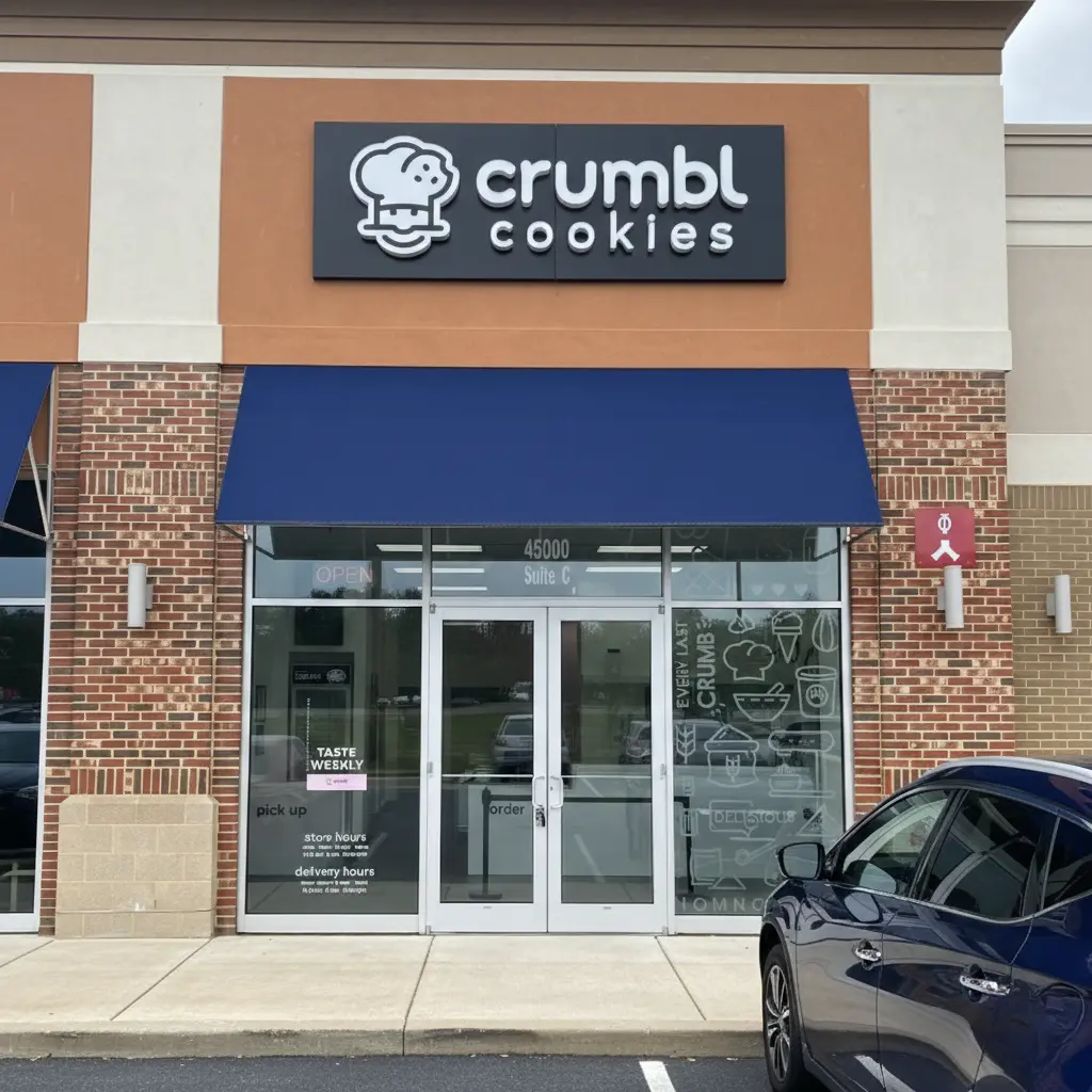 Crumbl Cookies California store location exterior